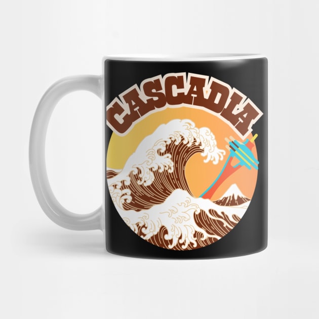 Cascadia. Great Wave of Coffee In A Cup. by SwagOMart